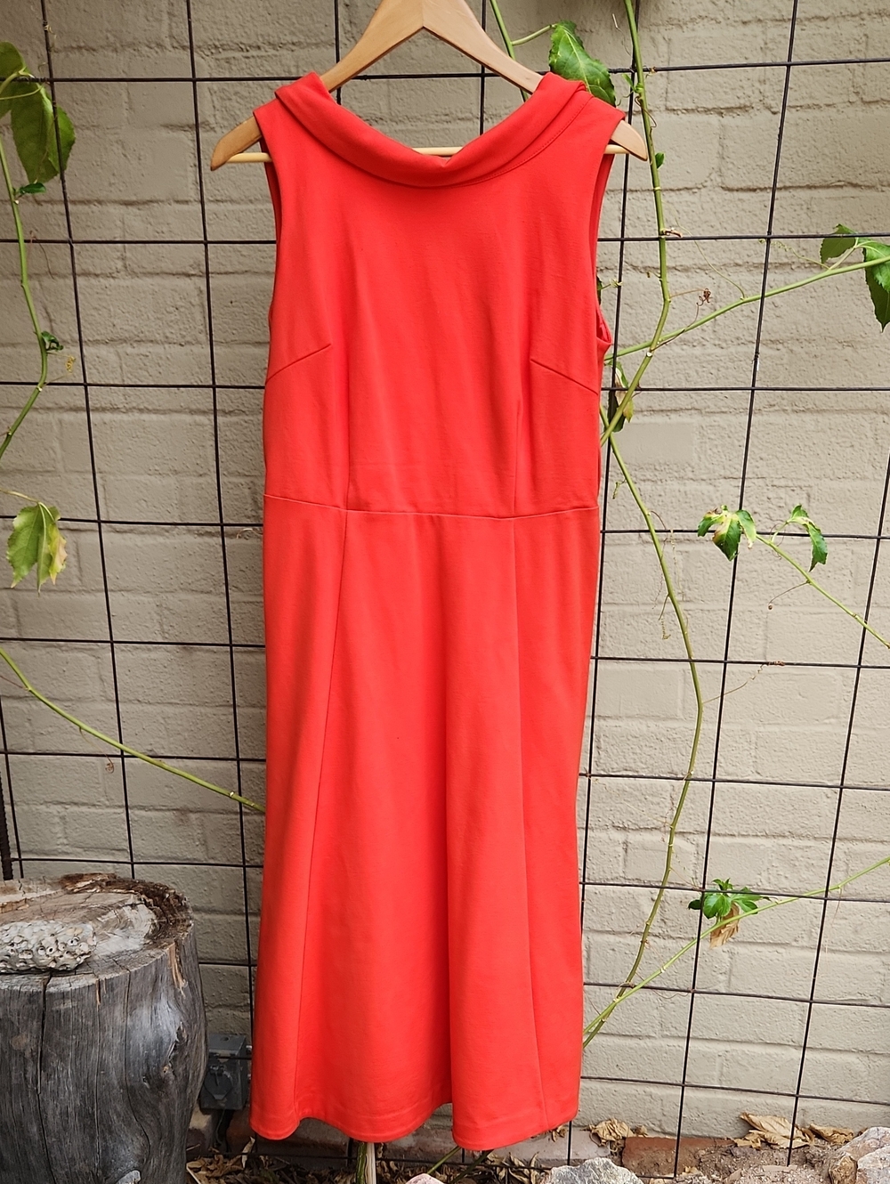 Boden Sleeveless Red Midi Dress Size 10